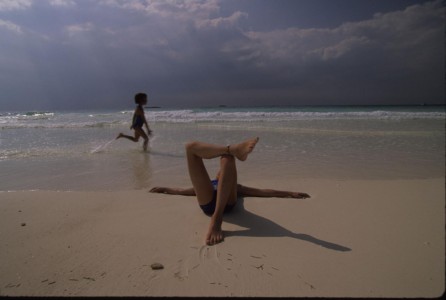 Sand, sun, sisters - all is good.