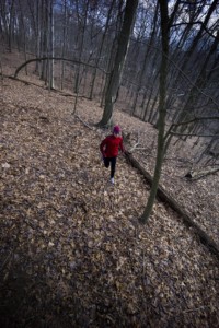 I have always enjoyed wandering off trail. Evidently, so did this Pennsylvanian runner. PA, Chesterville. Short cut thru the woods.
