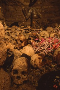 Uru Chipian burial cave, with permission from elders. Bolivia, Uru Chipian village. Burial cave, with permission from elders.